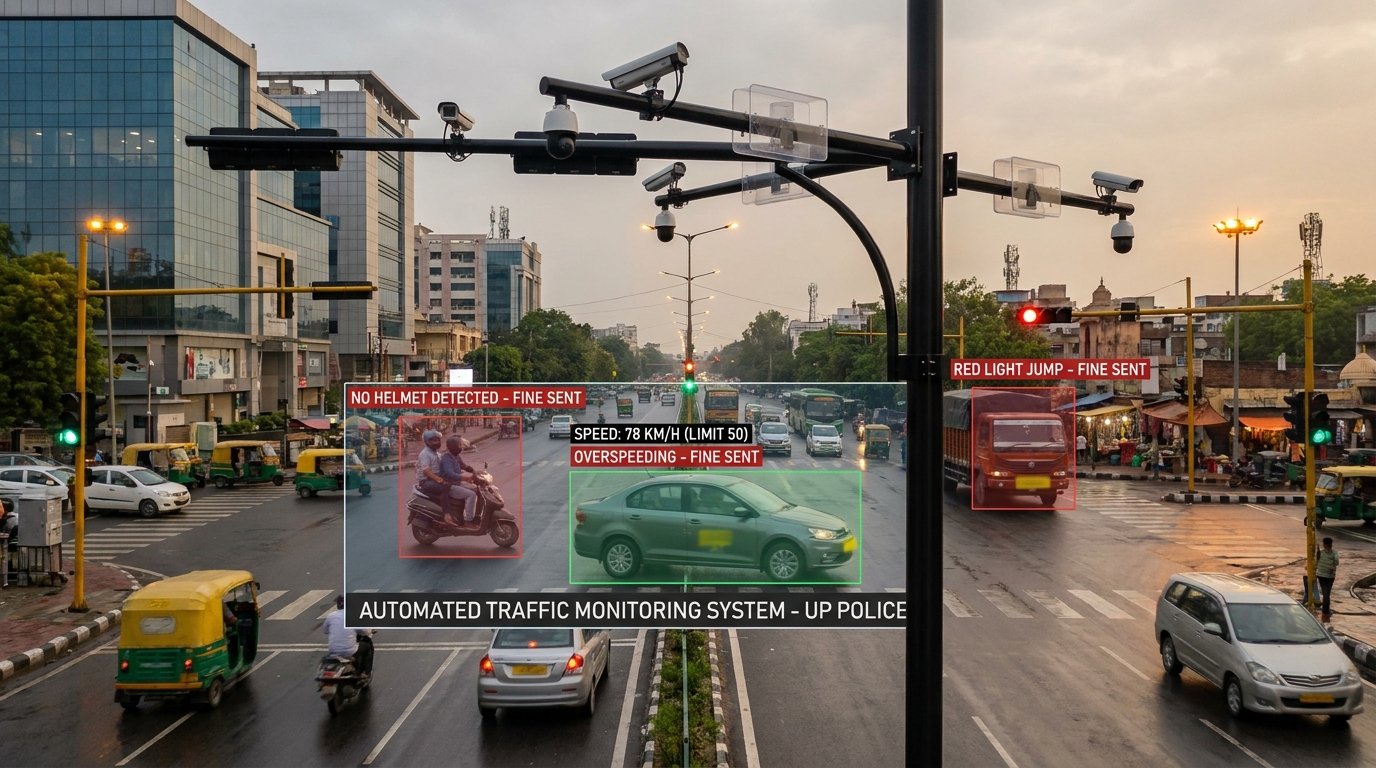 How Uttar Pradesh’s New System Will Auto Detect And Fine Traffic Violations