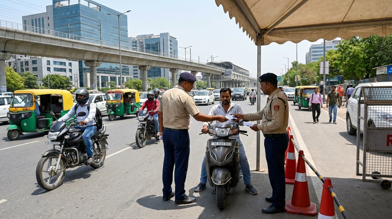 No Helmet, Heavy Fine: Gurugram Police Crack Down On 19,603 Riders In One Month