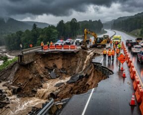 Delhi Dehradun Expressway Caves In After Heavy Rain In Shamli, NHAI Blames Drainage Issue