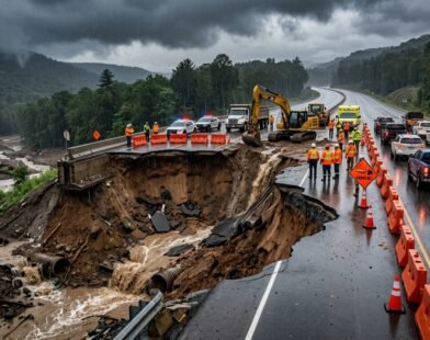 Delhi Dehradun Expressway Caves In After Heavy Rain In Shamli, NHAI Blames Drainage Issue