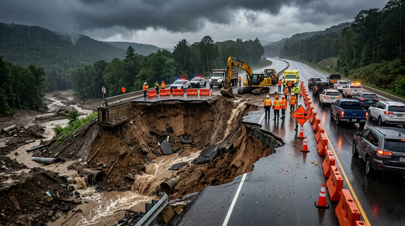Delhi Dehradun Expressway Caves In After Heavy Rain In Shamli, NHAI Blames Drainage Issue
