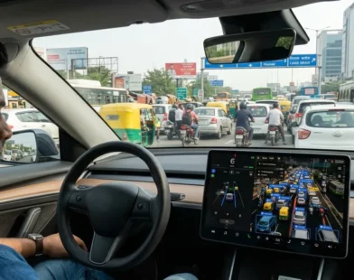 Tesla Model Y Screen Goes Crazy In Gurugram Traffic: VIRAL VIDEO
